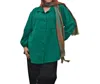 On The Plus Side Long Sleeve Button Up Shirt - Plus In Amazon In Green
