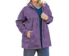On The Plus Side Lyddie Hooded Zip Up Fleece Jacket - Plus Size In Royal Purple In Purple