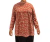 On The Plus Side Mock Turtleneck Long Sleeve Sweater - Plus In Autumn Ivy In Multi
