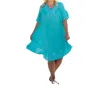 On The Plus Side Pearl Short Sleeve Sundress - Plus Size In Seafoam In Green