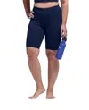 On The Plus Side Plus Size Bike Shorts In Navy In Blue