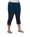 On The Plus Side Plus Size Premium Denim High Rise Crop Jegging In Medium Wash Denim In Multi
