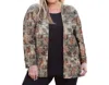 On The Plus Side Print Layla Twofer Top - Plus In Leaf Plaid In Multi