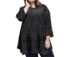 On The Plus Side Printed Matsin Tunic - Plus In Brushed Dots In Black