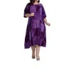 On The Plus Side Round Neck Short Sleeve Ojai Dress - Plus Size In Purple Haze In Multi
