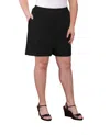 On The Plus Side Side Jersey Cotton Shorts - Plus In Black In Black