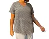 On The Plus Side Side Printed Tyler Flair Short Sleeve Top - Plus Size In Black Geo Knots In Multi