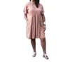 On The Plus Side Side Sonora Short Sleeve Dress - Plus Size In Copper In Multi