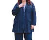 On The Plus Side Spencer Long Sleeve Jacket - Plus Size In Navy Spencer In Multi