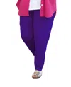 On The Plus Side Tailored Stretch Twill Pants - Plus Size In Acai In Blue