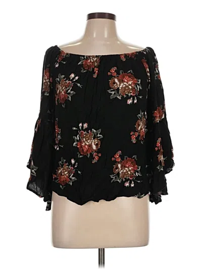 Pre-owned On The Road ... 3/4 Sleeve Blouse In Black