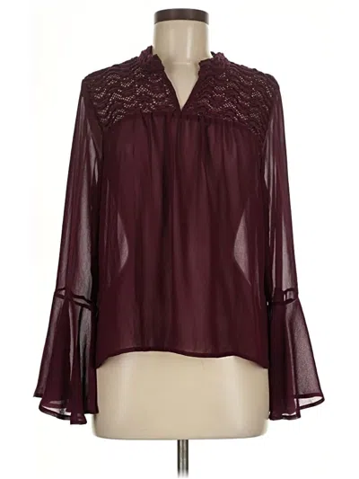 Pre-owned On The Road ... 3/4 Sleeve Blouse In Burgundy