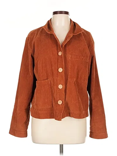 Pre-owned On The Road ... 3/4 Sleeve Button Down Shirt In Brown