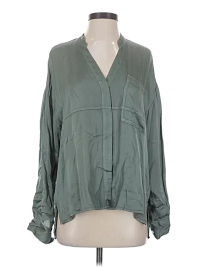Pre-owned On The Road ... Long Sleeve Blouse In Green