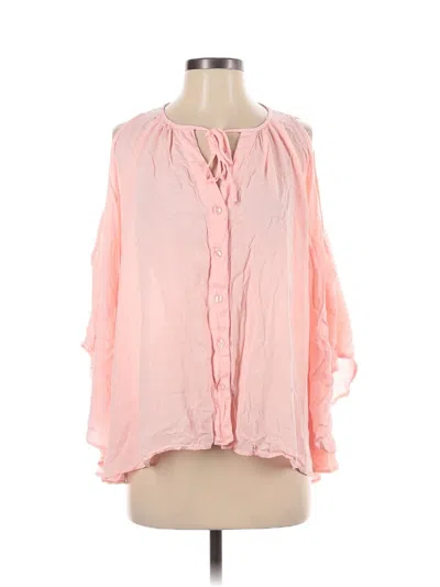 Pre-owned On The Road ... Short Sleeve Blouse In Orange