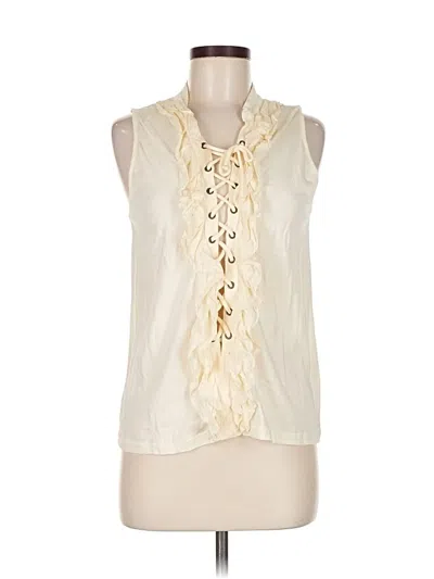 Pre-owned On The Road ... Sleeveless Blouse In White
