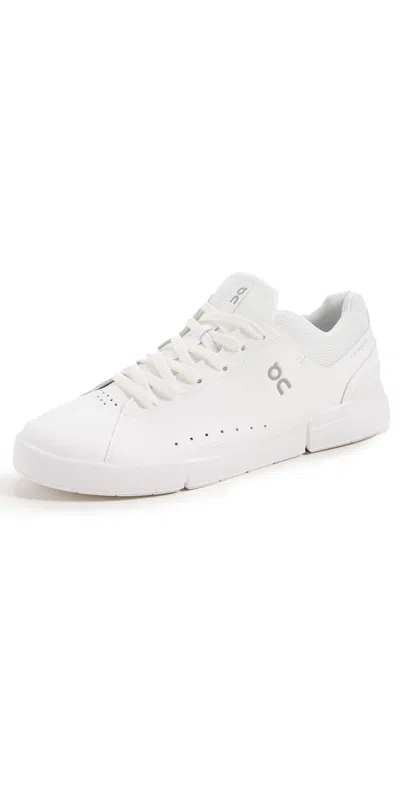 On The Roger Advantage 2 All White Sneakers All White