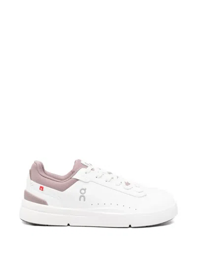 On The Roger Advantage Lace-up Sneakers In White