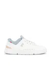 On The Roger Advantage Sneaker In White & Rosehip