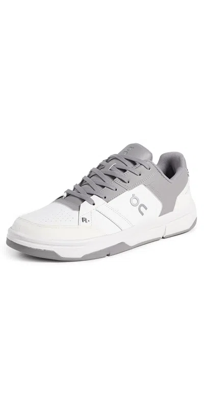 On The Roger Clubhouse Lace-up Sneakers In Silver