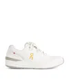 On Perforated Leather Trainers In White