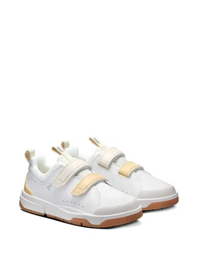 On Kids' The Roger Touch-strap Sneakers In White