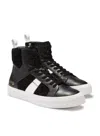 On This Day Men's Hi-top Zip Sneaker In Black In Black