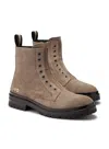 On This Day Men's Laceless Suede Combat Boot In Sand Stone In Beige