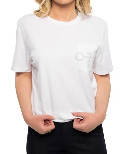 On This Day Women's Graphic Pocket Tee In White