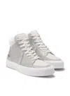 On This Day Women's Leather Mid Top Sneaker In Light Grey In Grey