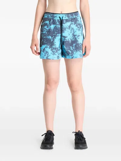 On Trail Print Shorts In Blue