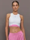 On Train 2-in1 Crop In White | Raspberry