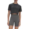 On Train Flex Crop T-shirt In Gray