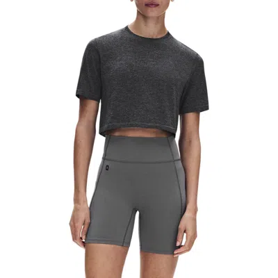 On Train Flex Crop T-shirt In Gray