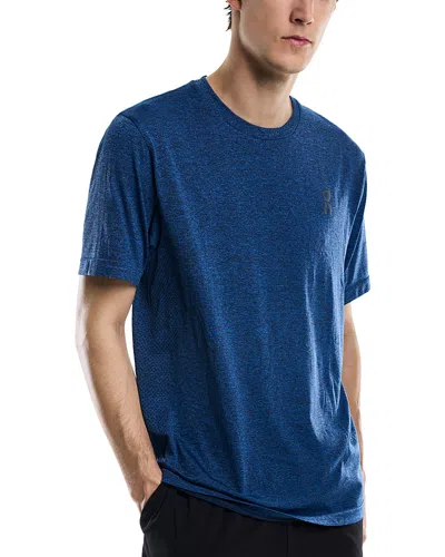 On Train Flex-t Crewneck T-shirt In Blue