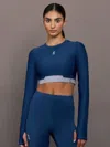On Train Lg Sleeve Crop In Gray