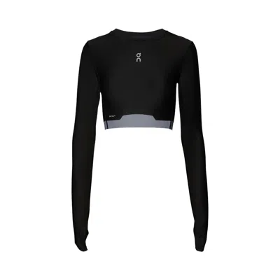 Pre-owned On Train Lg-sleeve Crop 'black' | Women's Size Xs