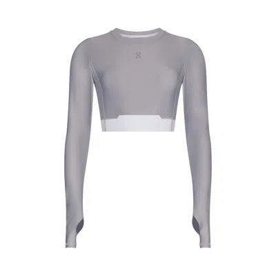 Pre-owned On Train Lg-sleeve Crop 'lilac' | Purple | Women's Size Xs