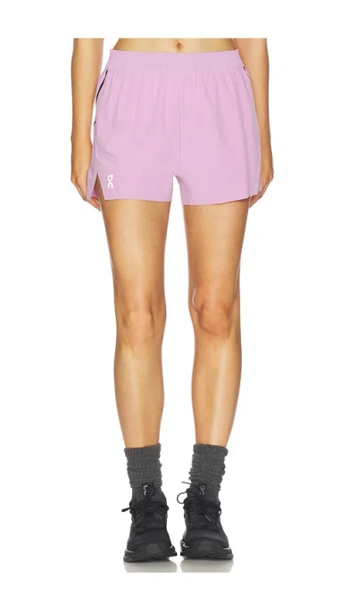 On Train Short In Pink