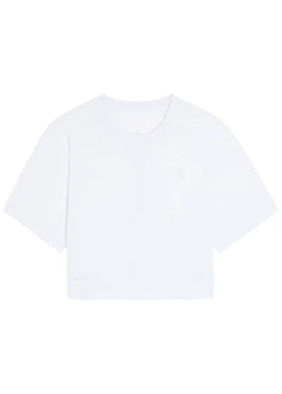 On Train-t Crop Logo Jersey T-shirt In White