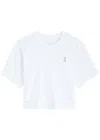 On Train-t Logo Cropped Jersey T-shirt In White