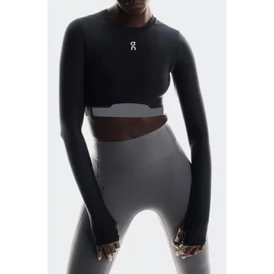 On Train-t Crop Lg Sleeve T-shirt In Black