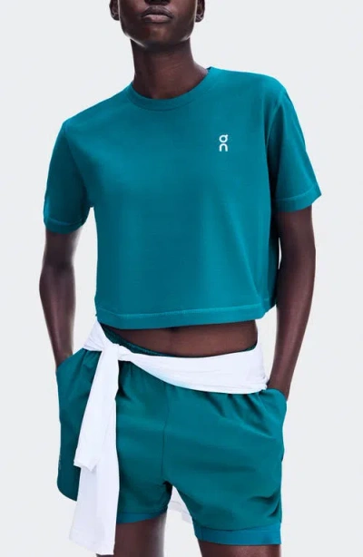 On Train-t Crop T-shirt In Blue