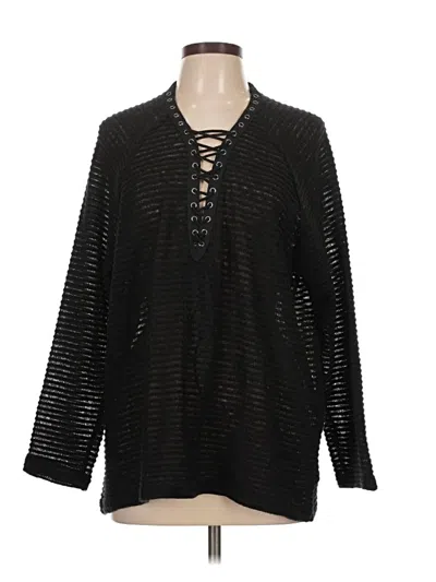 Pre-owned On Twelfth Long Sleeve Blouse In Black