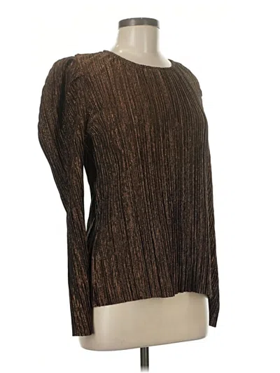 Pre-owned On Twelfth Long Sleeve Blouse In Gold