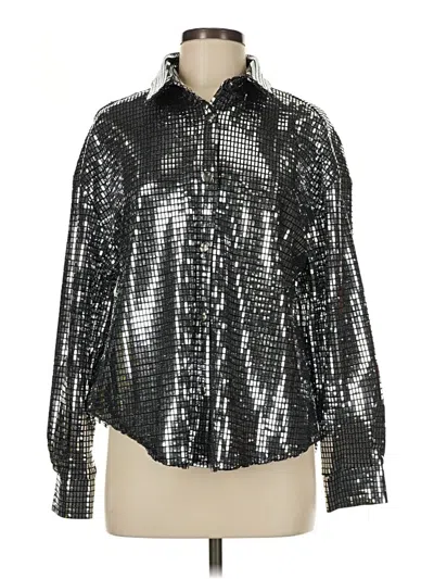 Pre-owned On Twelfth Long Sleeve Blouse In Silver