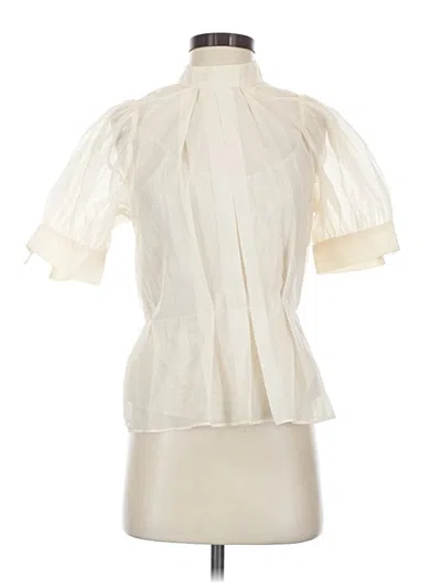 Pre-owned On Twelfth Short Sleeve Blouse In Ivory