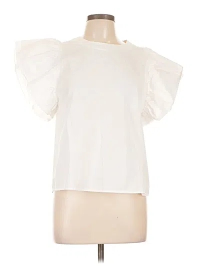 Pre-owned On Twelfth Short Sleeve Blouse In White