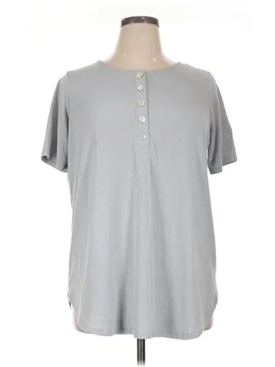 Pre-owned On Twelfth Short Sleeve Henley Shirt In Purple