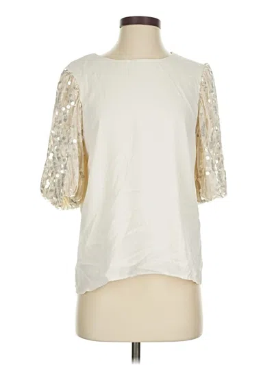 Pre-owned On Twelfth Short Sleeve Top Ivory Crew Neck Tops